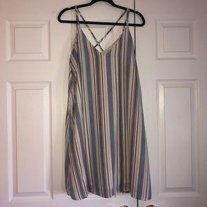 Red white and blue striped dress